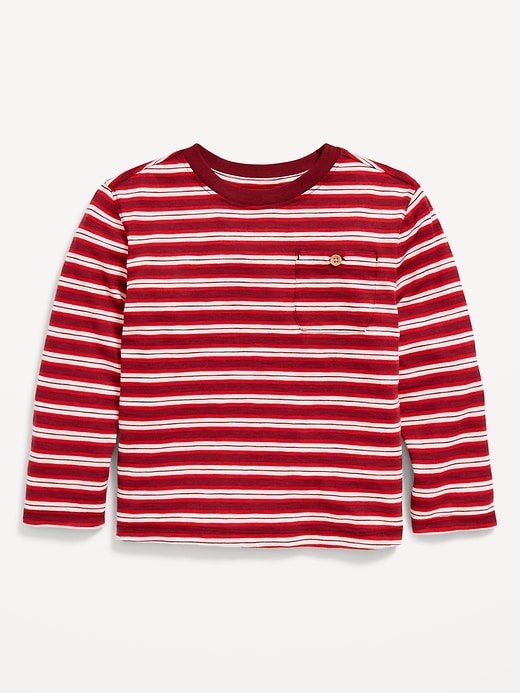 View large product image 1 of 1. Long-Sleeve Pocket T-Shirt for Toddler Boys