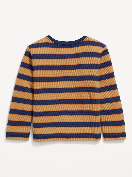 View large product image 2 of 2. Printed Long-Sleeve Thermal-Knit T-Shirt for Toddler Boys