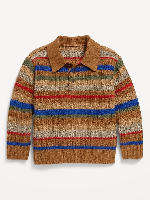 View large product image 2 of 2. SoSoft Long-Sleeve Collared Sweater for Toddler Boys