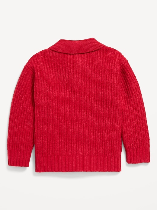 View large product image 2 of 2. SoSoft Long-Sleeve Collared Sweater for Toddler Boys