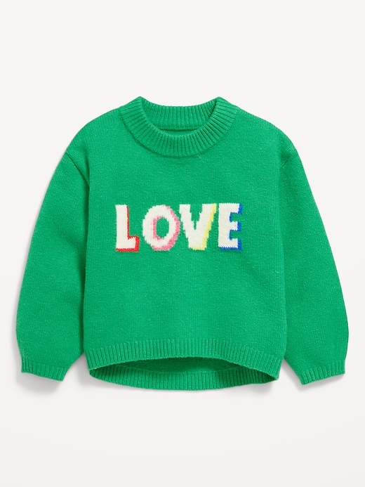 View large product image 1 of 2. SoSoft Long-Sleeve Graphic Sweater for Toddler Girls