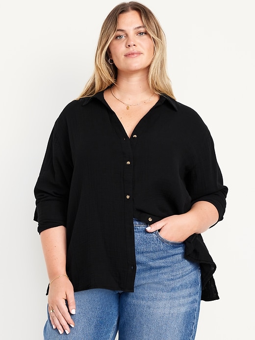 Image number 7 showing, Button-Down Boyfriend Shirt