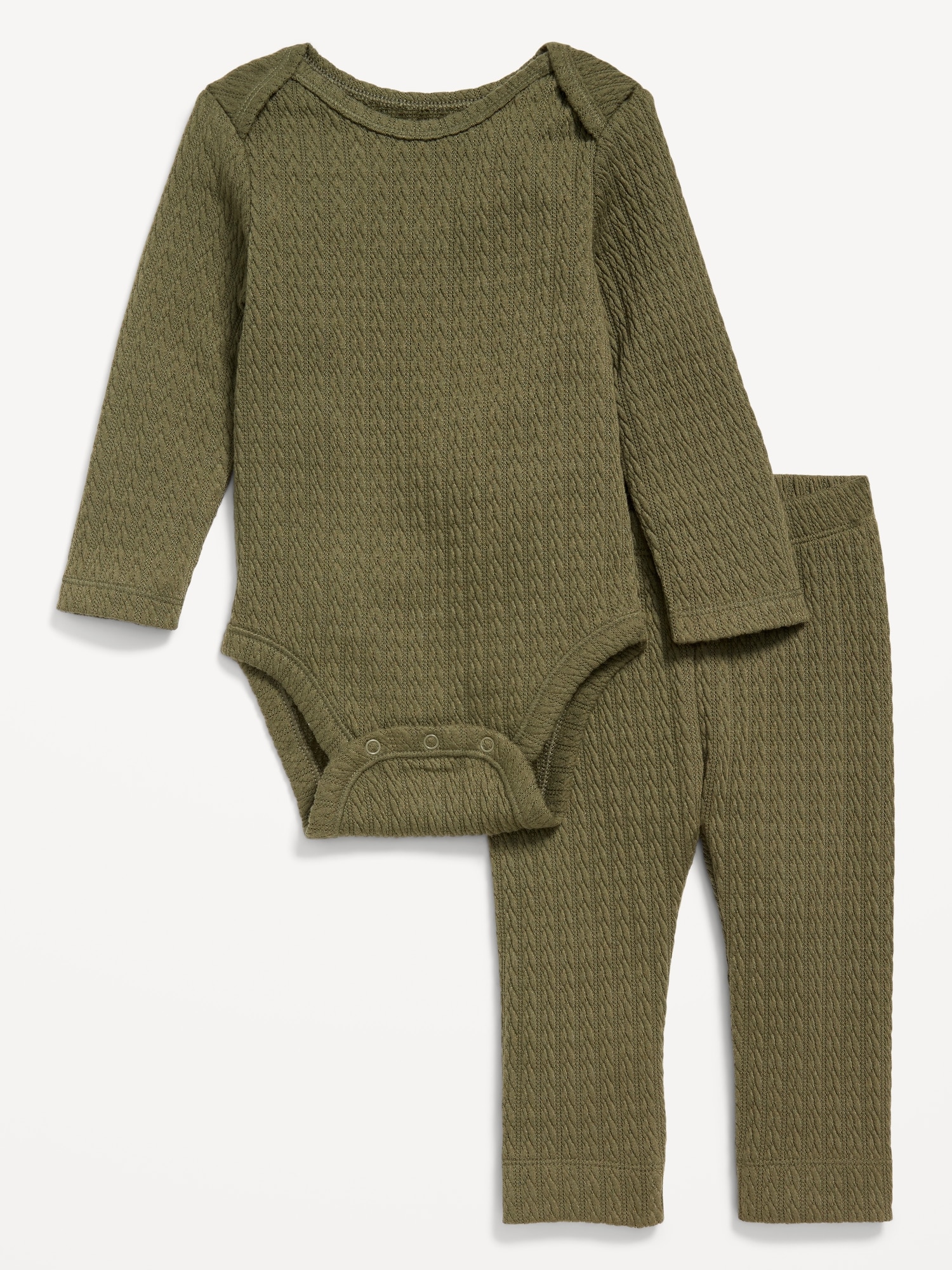 Jacquard-Knit Bodysuit and Leggings Set for Baby