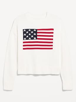 Vineyard Vines American Flag Cotton Crewneck Sweater