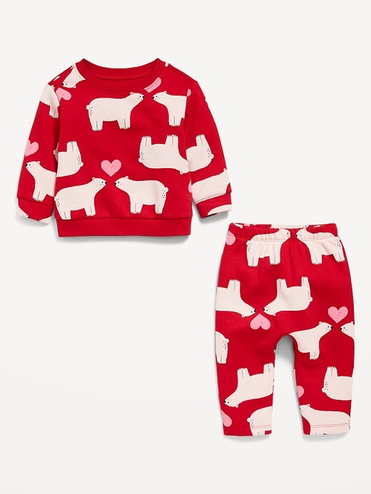 View large product image 2 of 2. Printed Crew-Neck Sweatshirt and Sweatpants Set for Baby