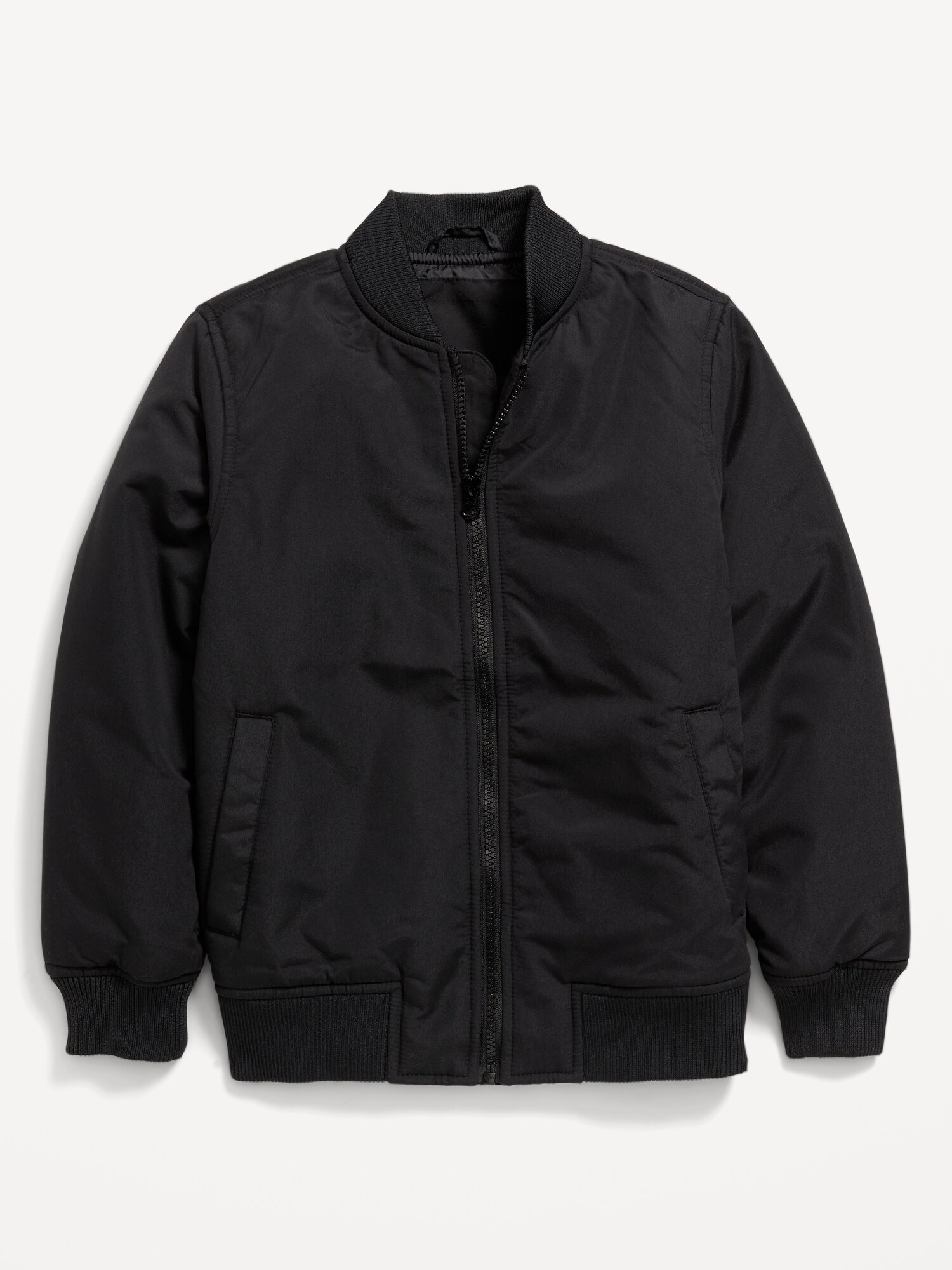 Куртка Old Navy Zip-Front Bomber Jacket для мальчиков, цвет: Чёрный — фото 2