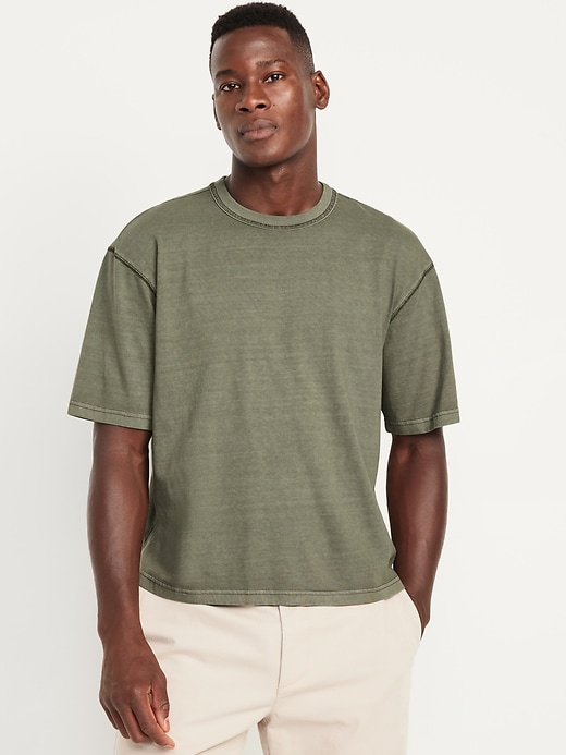 Image number 1 showing, Heavyweight Crop Crew-Neck T-Shirt