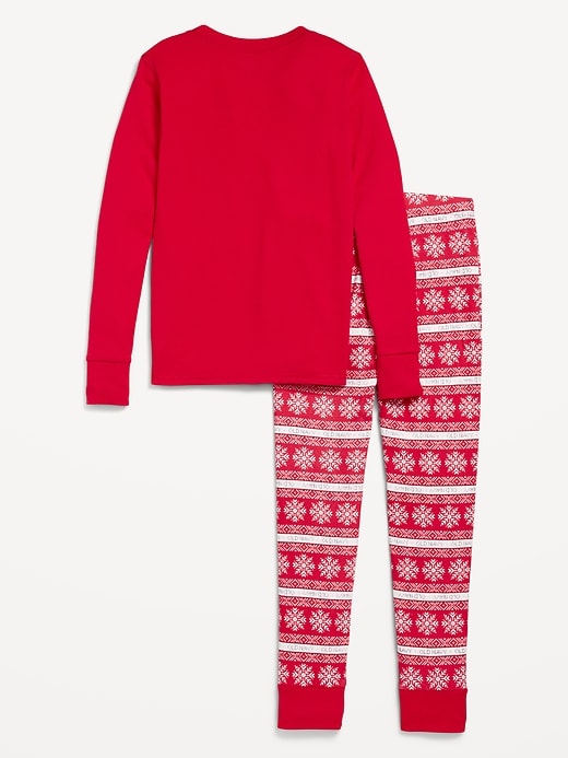 View large product image 2 of 4. Gender-Neutral Graphic Snug-Fit Pajama Set for Kids