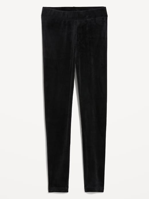 Image number 3 showing, High-Waisted Velvet Ankle Leggings