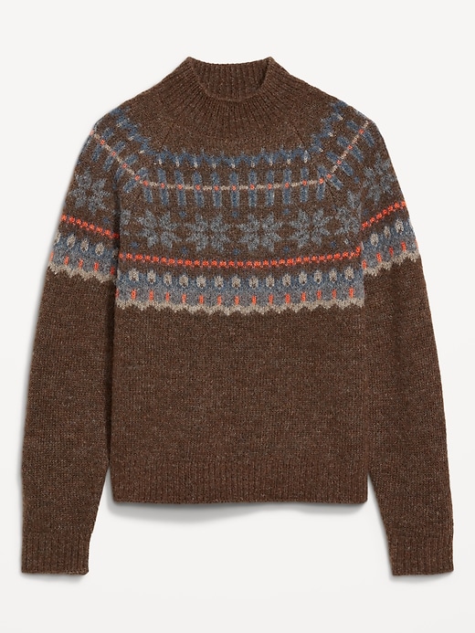 Image number 4 showing, Holiday Print Mock-Neck Sweater