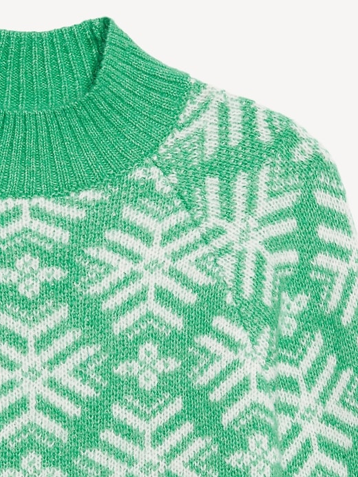 Image number 6 showing, Holiday Print Mock-Neck Sweater