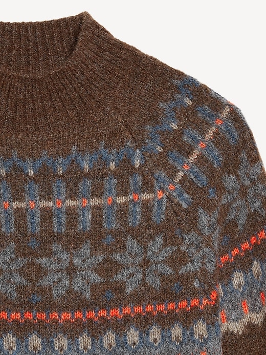 Image number 6 showing, Holiday Print Mock-Neck Sweater