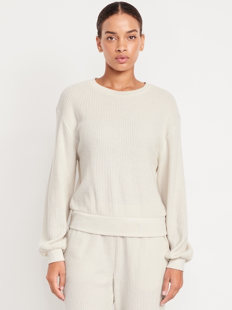Waffle Lounge Top - Wish Bone