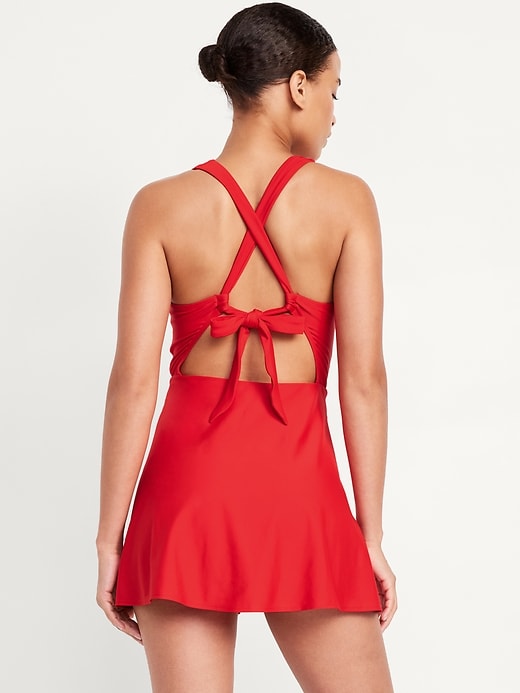 Image number 2 showing, V-Neck Swim Dress