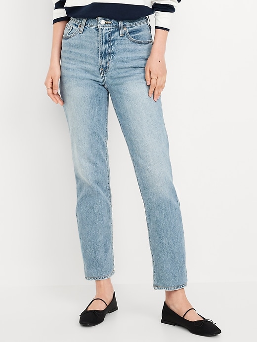 Image number 2 showing, High-Waisted OG Straight Ankle Jeans