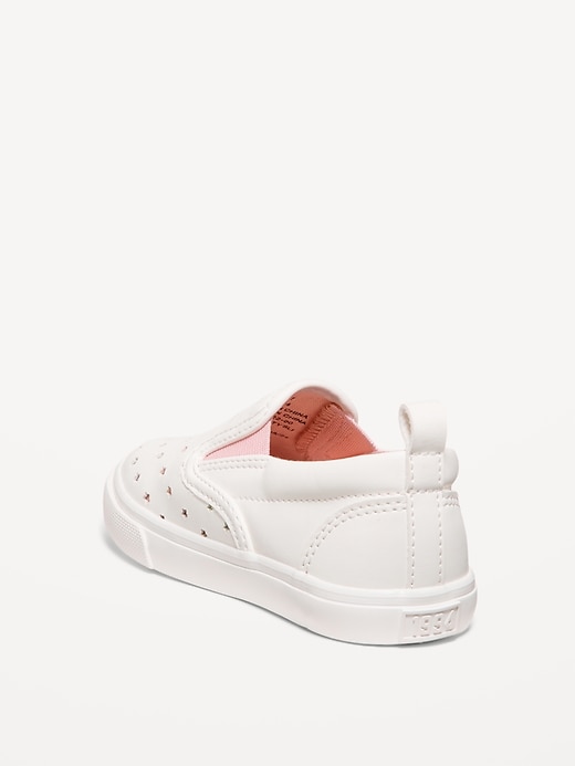 Image number 3 showing, Faux-Leather Slip-On Sneakers for Toddler Girls
