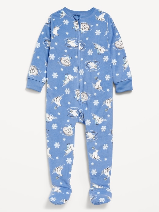 View large product image 2 of 4. Printed Microfleece Footed Pajama One-Piece for Toddler &amp; Baby