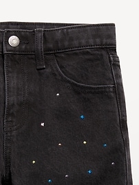 View large product image 3 of 3. High-Waisted Baggy Studded Flare-Leg Jeans for Girls