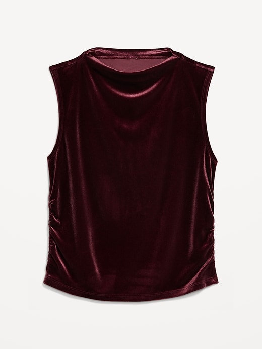 Image number 4 showing, Mock-Neck Velvet Top