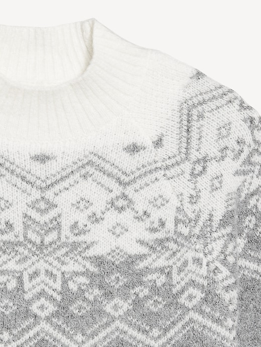 Image number 6 showing, Holiday Print Mock-Neck Sweater