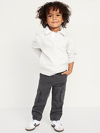 Image number 1 showing, Functional Drawstring Cargo Jogger Pants for Toddler Boys