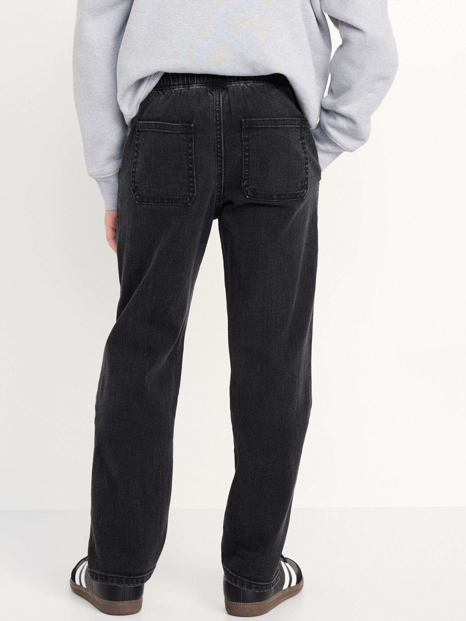 Джинсы Old Navy Wow Pull-On Straight Leg Jeans для мальчиков, цвет: Чёрный варёный — фото 2