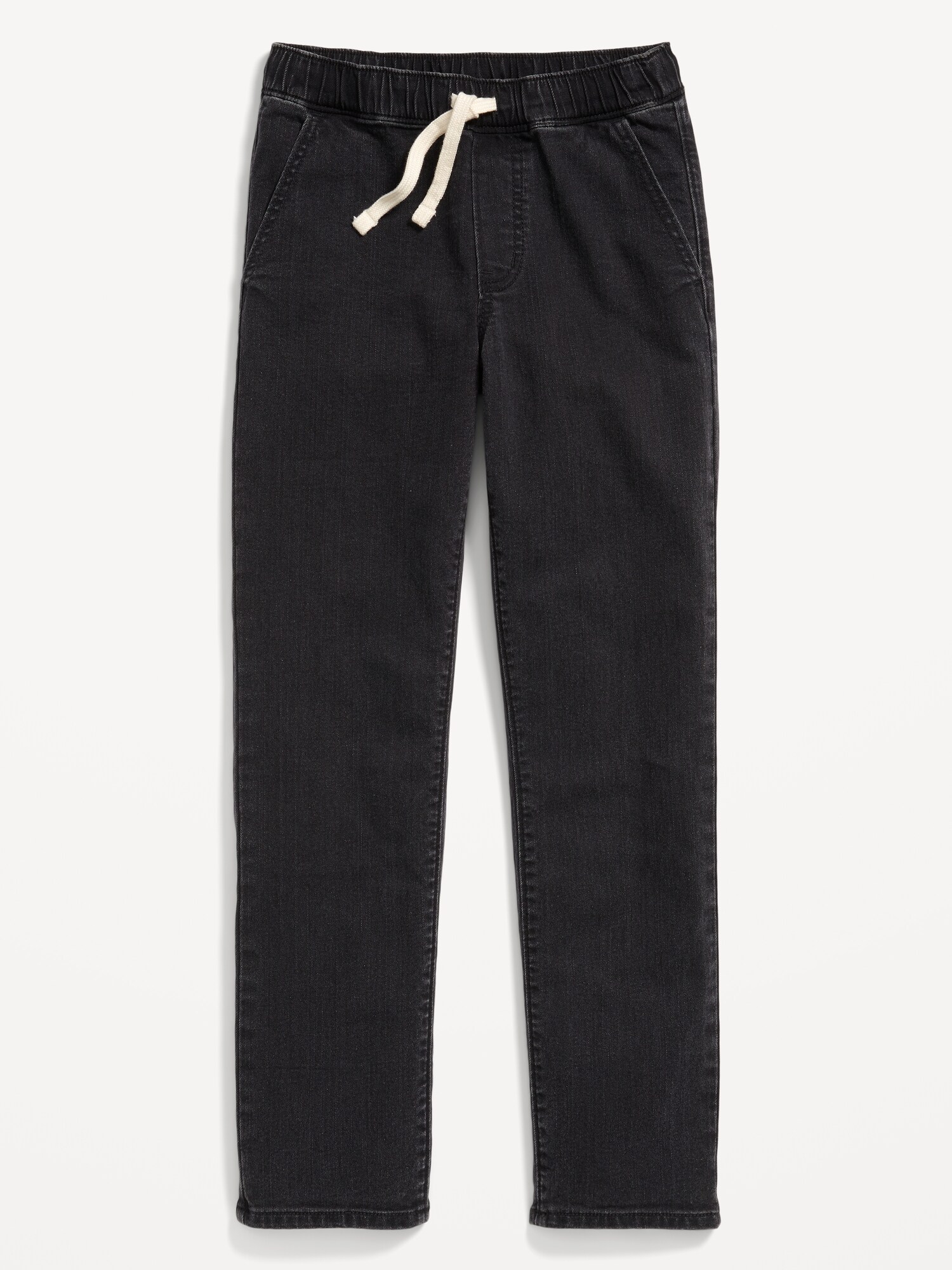 Джинсы Old Navy Wow Pull-On Straight Leg Jeans для мальчиков, цвет: Чёрный варёный — фото 4
