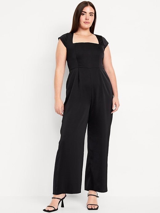 Image number 4 showing, Fit &amp; Flare Satin Jumpsuit