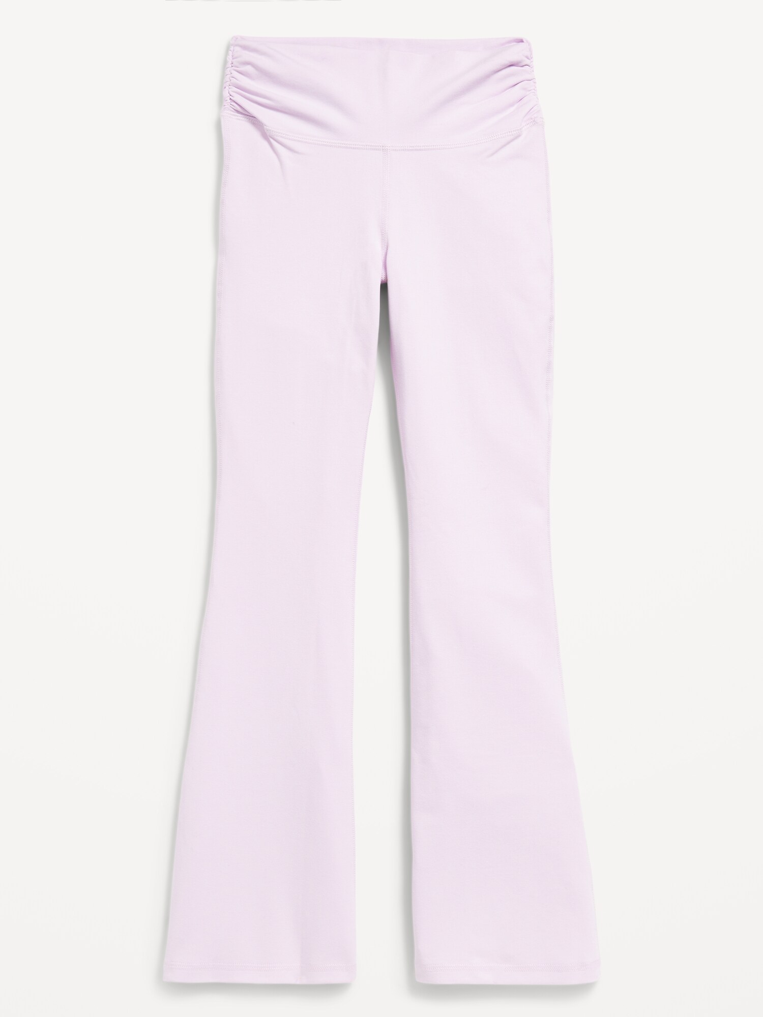 Леггинсы Old Navy High-Waisted PowerChill Side-Ruched Flared Leggings для девочек, цвет: Сиреневый ледяной — фото 4