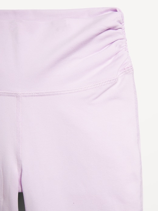 Image number 5 showing, High-Waisted PowerChill Side-Ruched Flared Leggings for Girls