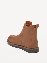 View large product image 4 of 4. Faux-Leather Chelsea Boots