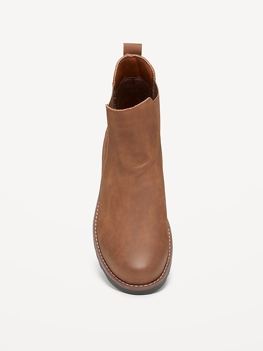 View large product image 2 of 4. Faux-Leather Chelsea Boots