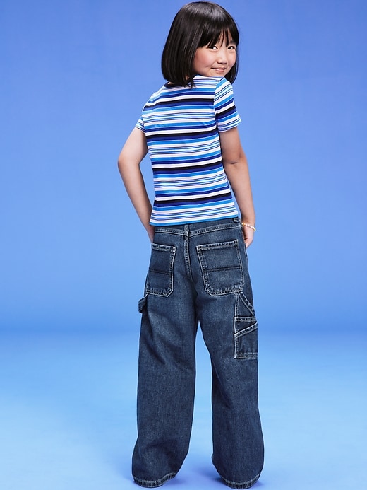 Image number 8 showing, '94 High-Waisted Carpenter Jeans for Girls