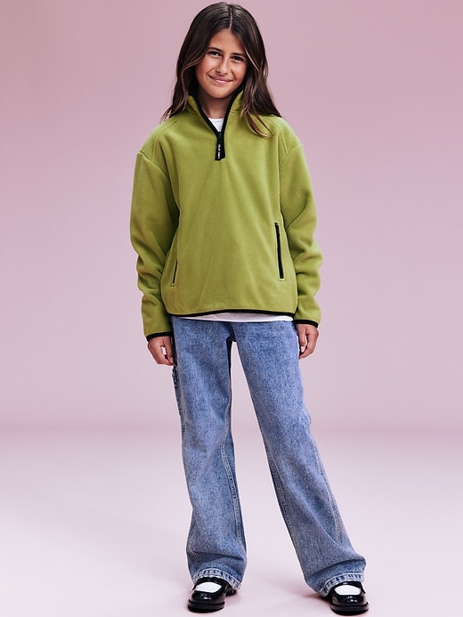 Image number 8 showing, '94 Gender-Neutral Half-Zip Sweatshirt for Kids