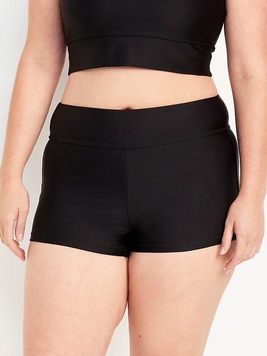 Image number 5 showing, High-Waisted Swim Shorts -- 2-inch inseam