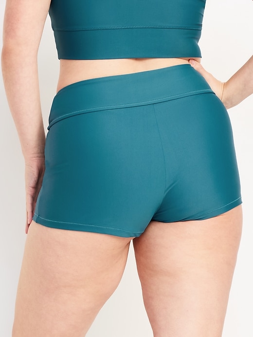 Image number 6 showing, High-Waisted Swim Shorts -- 2-inch inseam