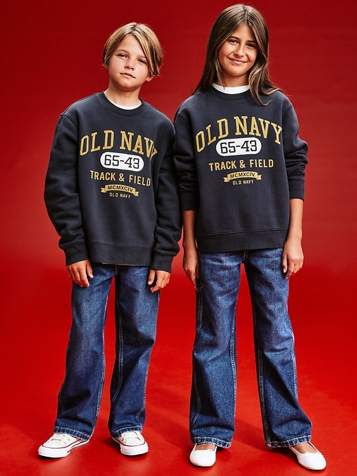 Image number 1 showing, '94 Gender-Neutral Logo-Graphic Sweatshirt for Kids