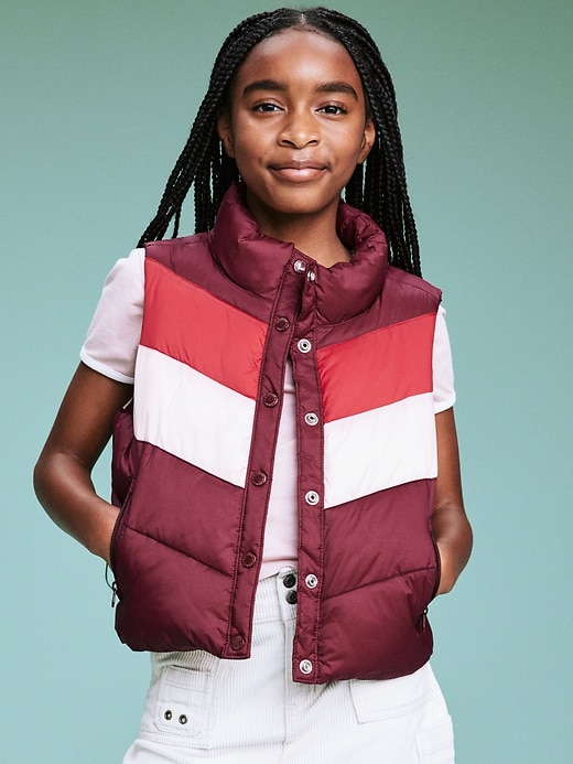 Image number 1 showing, '94 Quilted Puffer Vest for Girls