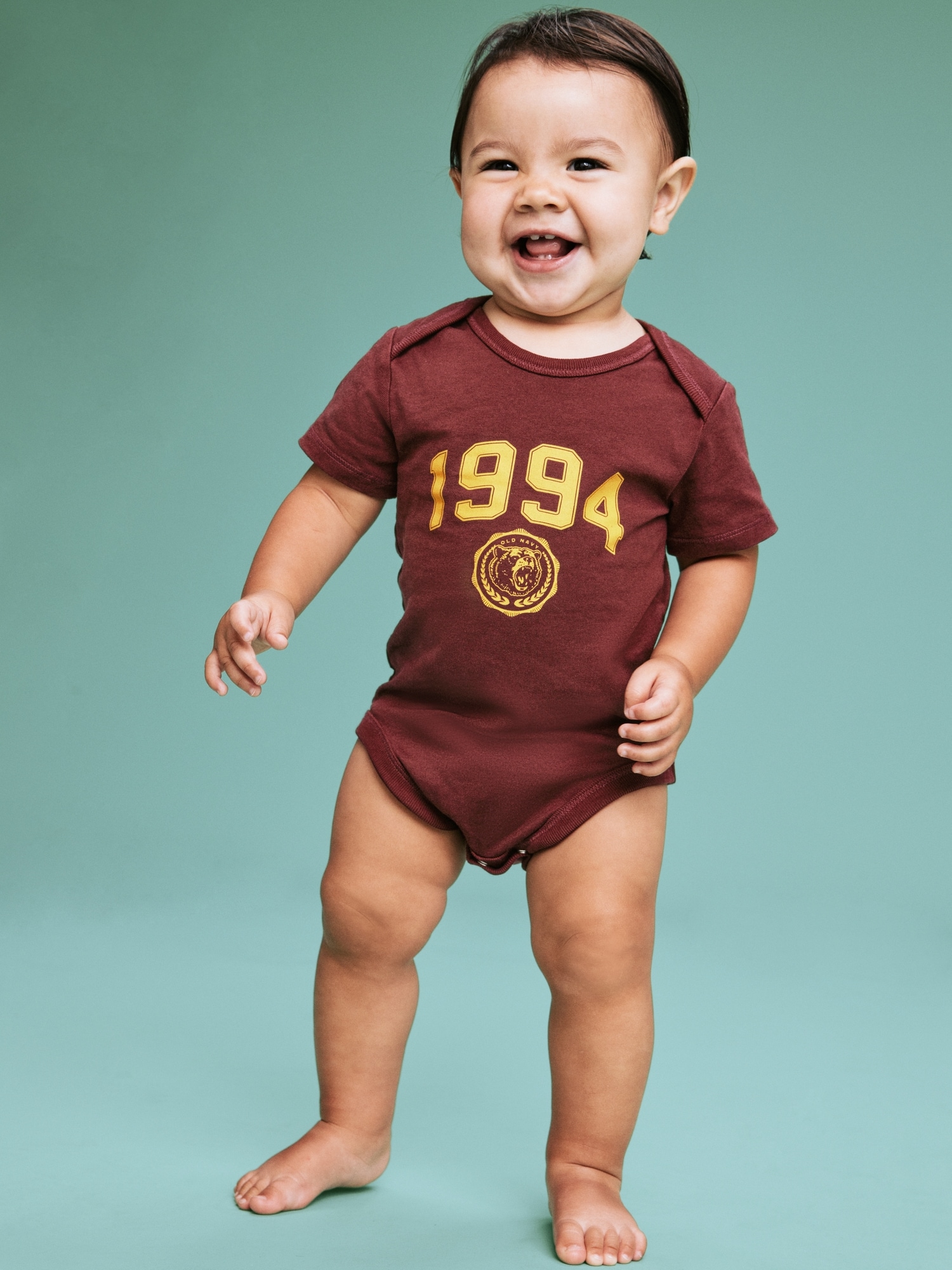 94 Short-Sleeve Logo-Graphic Bodysuit for Baby