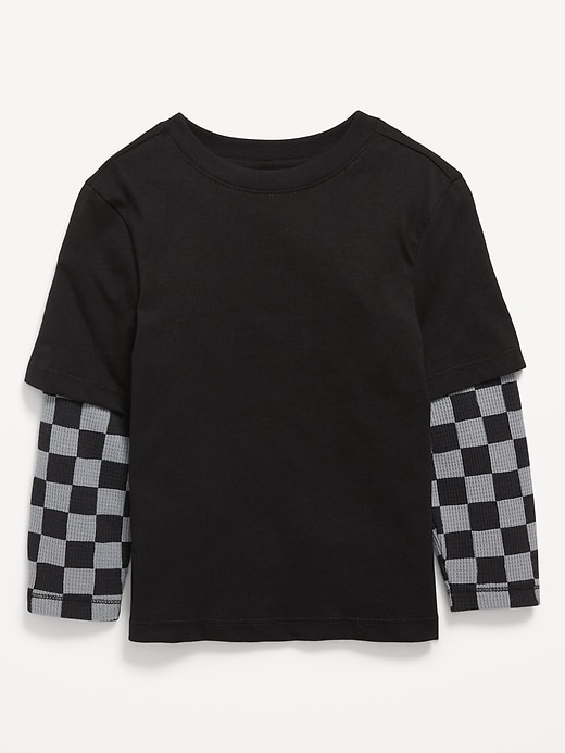 View large product image 1 of 1. Long-Sleeve Two-In-One T-Shirt for Toddler Boys