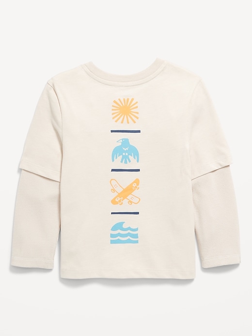 View large product image 2 of 2. Long-Sleeve Two-In-One T-Shirt for Toddler Boys