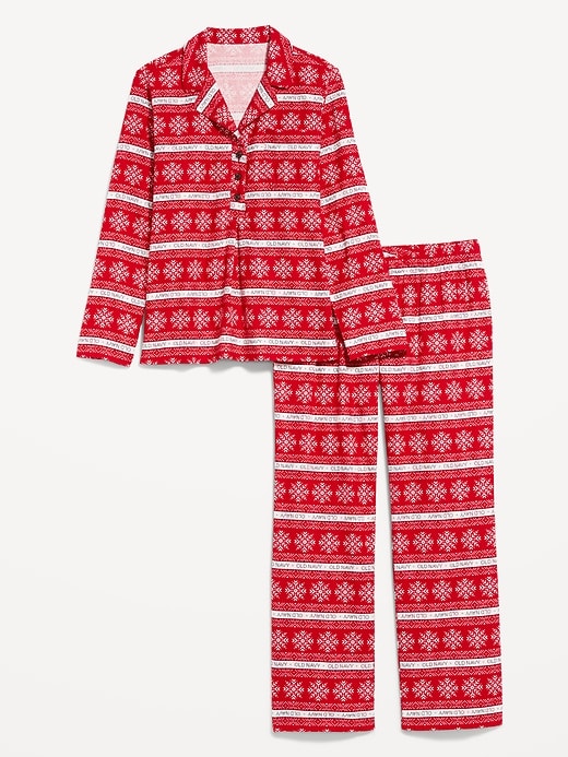 Image number 2 showing, Maternity Matching Flannel Pajama Set