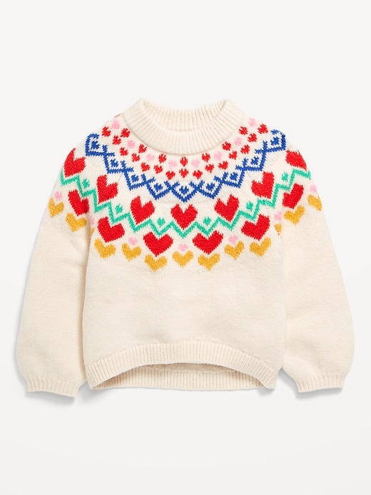 View large product image 1 of 2. SoSoft Printed Long-Sleeve Sweater for Toddler Girls