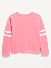 View large product image 3 of 4. Loose Long-Sleeve Graphic Top for Girls