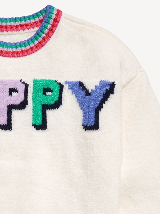 Image number 4 showing, SoSoft Crew-Neck Graphic Sweater for Girls
