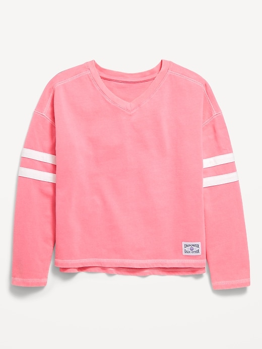 View large product image 2 of 4. Loose Long-Sleeve Graphic Top for Girls