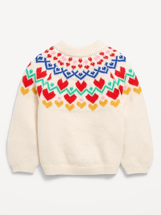 View large product image 2 of 2. SoSoft Printed Long-Sleeve Sweater for Toddler Girls