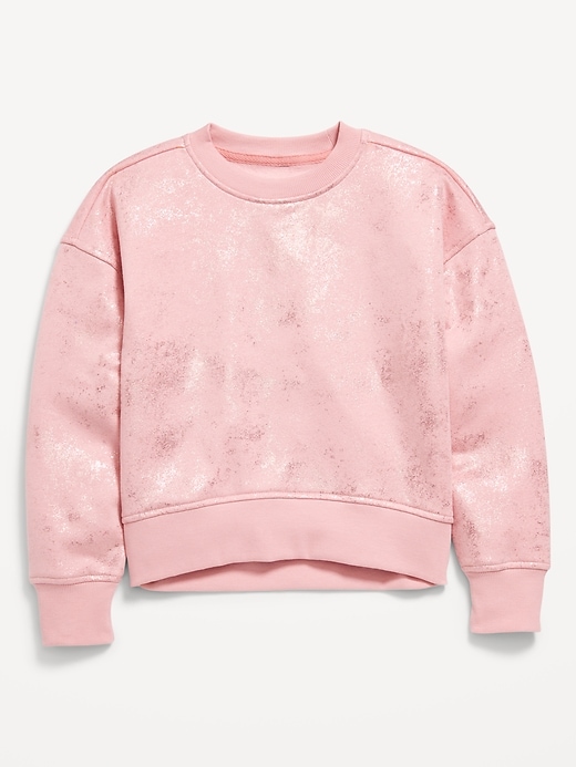 View large product image 2 of 4. Vintage Oversized Crew-Neck Graphic Sweatshirt for Girls