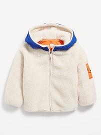 View large product image 3 of 3. Reversible Color Block Sherpa Jacket for Toddler Boys