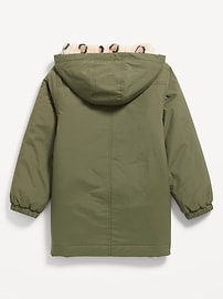 View large product image 3 of 3. Cozy Water-Resistant Hooded Parka Coat for Girls